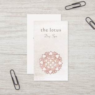 Roos Gold Lotus Logo Holistische gezondheid en wel Visitekaartje