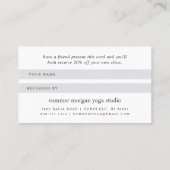 Roos Gold Lotus Logo | Yoga Wellness Spa Aanbevelingskaartje (Achterkant)