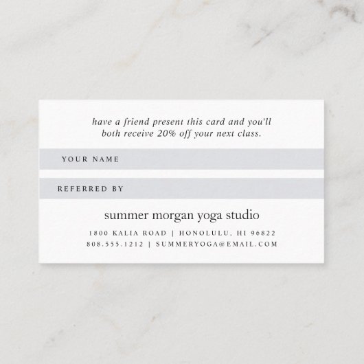 Roos Gold Lotus Logo | Yoga Wellness Spa Aanbevelingskaartje (Achterkant)