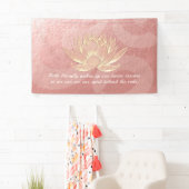 Roos Gold Lotus Yoga Meditation Instructor Quottes Spandoek (Insitu)