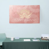 Roos Gold Lotus Yoga Meditation Instructor Quottes Spandoek (Beurs)