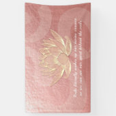 Roos Gold Lotus Yoga Meditation Instructor Quottes Spandoek (Verticaal)