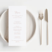 Roos Gold Love Fancy Script Dinner Menu