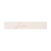 Roos Gold Love Wedding Uitnodigingen Wikkel (Vlak)