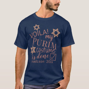 Roos Gold Magen David Name Funny Purim Costuum T-shirt