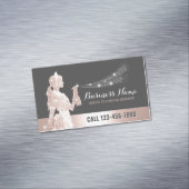 Roos Gold Maid Schoonmaak Service Housekeeping Magnetisch Visitekaartje (Voorbeeld)