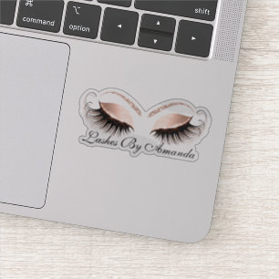 Roos Gold Makeup Artist Lashes Extension Studio Sticker