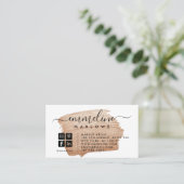 Roos Gold Makeup Artist Visitekaartje (Staand voorkant)