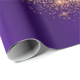 Roos Gold Makeup Confetti Glitter Paars koper Cadeaupapier