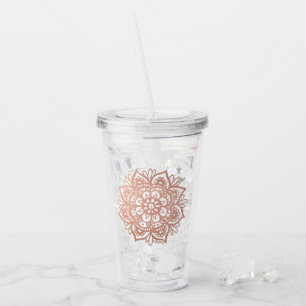 Roos Gold Mandala Acryl Drinkbeker