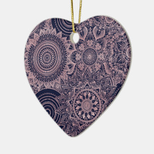 Roos Gold Mandala Collectie Blauw design Keramisch Ornament