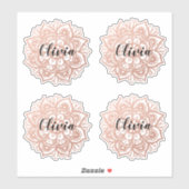 Roos Gold Mandala Custom Name Sticker (Vel)
