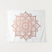 Roos Gold Mandala Flower Wandkleed (Voorkant (horizontaal))