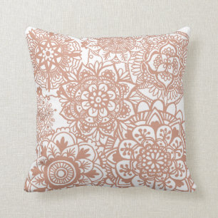Roos Gold Mandala Pattern Sierkussen