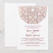 Roos Gold Mandala Weddenschap Kaart (Voorkant / Achterkant)