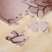 Roos Gold Mandala yoga zen Legpuzzel (Zijkant)