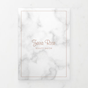 Roos Gold Marble Elegant Business Trifold Brochure Drieluik Kaart