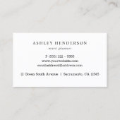 Roos Gold Marble Event Planner Visitekaartje (Achterkant)