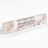 Roos Gold Marble Executive Naambordje