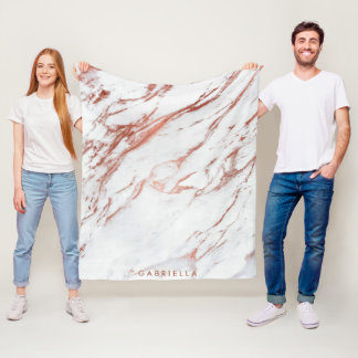 Roos Gold Marble Fleece Deken