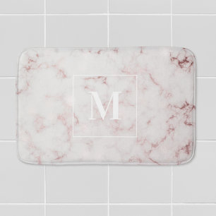 Roos Gold Marble - gepersonaliseerd monogram Badmat