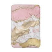 Roos Gold Marble Glitter Agate Badmat (Voorkant Verticaal)