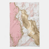 Roos Gold Marble Glitter Agate Theedoek (Verticaal)