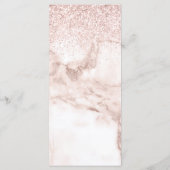 Roos Gold Marble Glitter Elegant Wedding Menu (Achterkant)