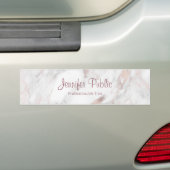 Roos Gold Marble Handwrited Script Sjabloon Bumpersticker (Op auto)
