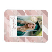 Roos Gold Marble Modern Afstuderen Girl Magneet (Horizontaal)