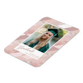 Roos Gold Marble Modern Afstuderen Girl Magneet (Linkerzijde)