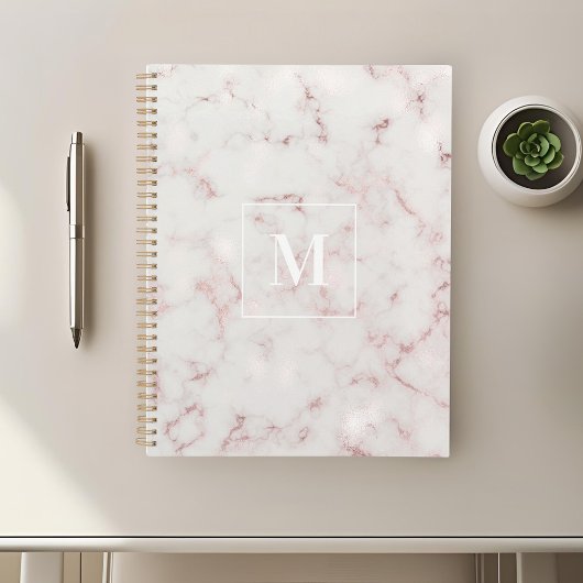Roos Gold Marble Monogram Planner