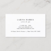 Roos Gold Marble Monogram Salon Visitekaartje (Achterkant)