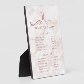 Roos Gold Marble Salon Prijs Menu Fotoplaat (Zijkant)