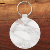 Roos Gold Marble Sjabloon Trendy Elegant Custom Sleutelhanger (Voorkant)
