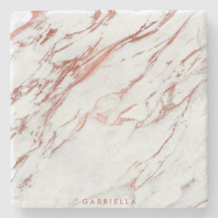 Roos Gold Marble Stenen Onderzetter