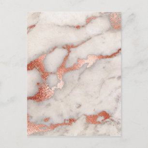 Roos Gold Marble Texture Briefkaart
