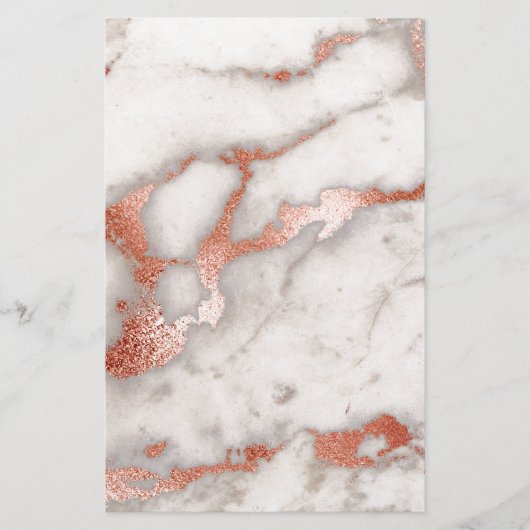 Roos Gold Marble Texture Briefpapier (Voorkant)