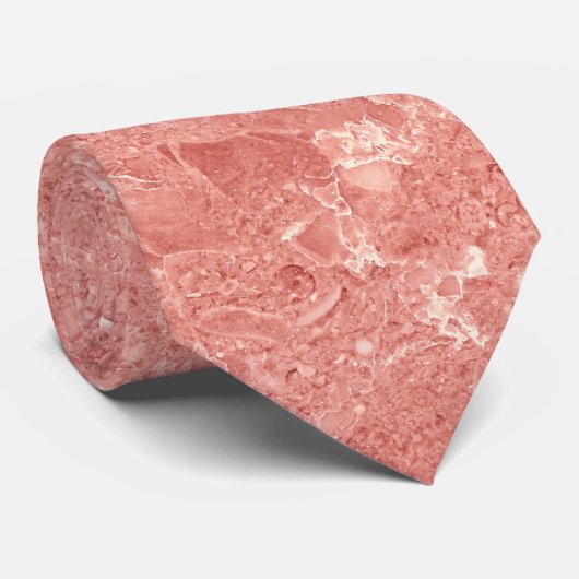 Roos Gold Marble Texture Stropdas (Opgerold)