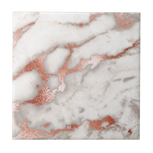 Roos Gold Marble Texture Tegeltje (Voorkant)