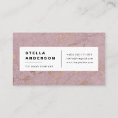 Roos Gold Marble Visitekaartje (Achterkant)