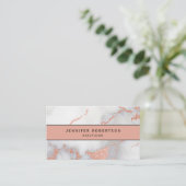 Roos Gold Marble Visitekaartje (Staand voorkant)