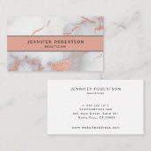 Roos Gold Marble Visitekaartje (Voorkant / Achterkant)