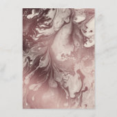 Roos Gold Marble Weddenschap Details over Cream Informatiekaartje (Achterkant)