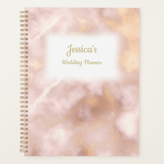 Roos Gold Marble Wedding Planner (Voorkant)