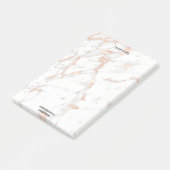 Roos Gold Marble White Gray White Lux Name Adverte Post-it® Notes (Schuin)