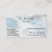 Roos Gold Medical Caduceus Copper Luxe Marble Visitekaartje (Achterkant)