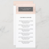  Roos Gold Menu-rackkaart Menu (Voorkant / Achterkant)