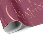 Roos Gold Merry-kerstavond Cadeaupapier (Rol Hoek)