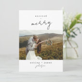 Roos Gold Merry & Married kerstfoto Feestdagenkaart (Staand voorkant)